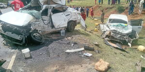 Vehicles involved in a road accident near the IIbisil area on Saturday morning, January 22, 2022.