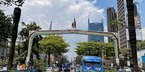 Vehicles vroom along Kenyatta Avenue in Nairobi CBD