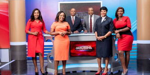 Veteran news anchors inside KBC's revamped studio