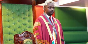 Nyandarua County Speaker Stephen Waiganjo at the County Assembly in a past events