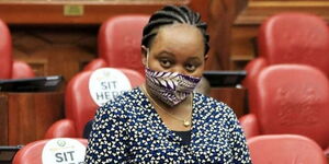 Kirinyaga Governor Anne Waiguru appears before the Senate in June 2020