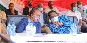 Governor Waiguru meeting with Agriculture CS Peter Munya in Kirinyaga on June 5, 2020