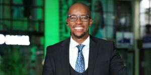 Citizen TV news anchor Waihiga Mwaura poses for a photo inside the station on February 7, 2023. 