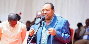 Former Kiambu Governor Ferdinand Waititu during a  thanksgiving service  Komothai at Pcea Gathiru-ini in Kiambu on  August 21, 2022