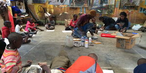 Wajukuu Art Project center in Mukuru Slum, Nairobi.