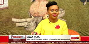 Kameme TV anchor Wangeci wa Kariuki on air