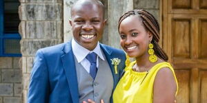 Waturi Wakairu Wamboye and her husband Ernest Wakhusama Wamboye strike a pose. April 2015.