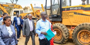 Machakos Governor Wavinya Ndeti inspects county government vehicles on September 5, 2022. 