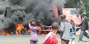 Accident at Kaburengu bridge on the Kaburengu-Webuye road on Saturday, August 21, 2021