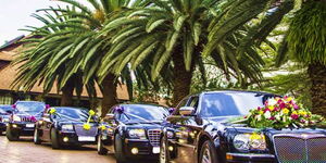 A convoy at a wedding in Kenya 