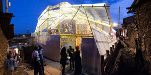 Well architectured building at Kibera Hamlets School in Nairobi.