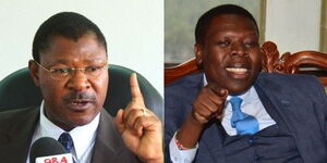 Collage of Defence Cabinet Secretary Eugene Wamalwa and Ford Kenya Party leader Moses Wetangula