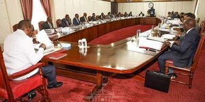 President Uhuru Kenyatta chairs a Cabinet Meeting at State House Nairobi on Thursday, March 19, 2020.