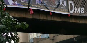 One of the mysterious banners of CJ David Maraga in Nairobi on June 12, 2020.