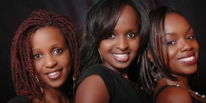 Members of the Tattu Girl Band from left: Debbie Asila, Angela Mwandanda and Angela Ndambuki 
