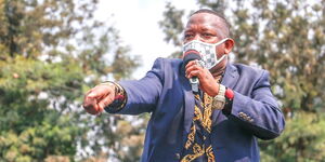 Nairobi Governor Mike Mbuvi Sonko during a meeting with youth leaders on Wednesday, August 12.
