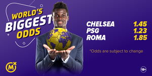 A promotional photo showing Mozzart Bet odds.