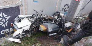 Kalasinga's Motorcycle after the Accident