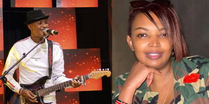 An image of singer Samidoh and Lawyer Karen Nyamu