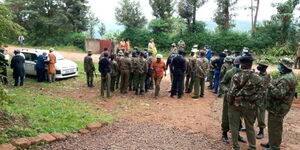 Heavy police presence near Mukurwe Wa Nyagathanga shrine on Saturday, May 22