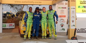 Betika team at the World Rally Championship (WRC) event posing for a photo in June 2021.