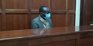 Kevin Obia at the Milimani Law Courts where he was sentenced to jail on August 4 2021