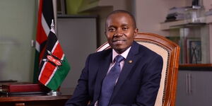 An Undated Image of ICT Cabinet Secretary Joe Mucheru at his Office 