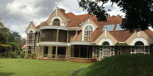 The exterior of the Ksh750 million Muthaiga mansion.