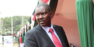 Former Uasin Gishu County Governor and current Senator Jackson Mandago at Parliament buildings on September 7, 2022