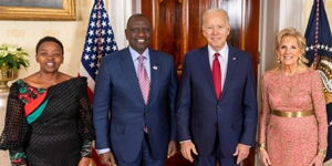 President William Ruto and First Lady Rachel Ruto meeting US President Joe Biden and his wife Jill Biden at White House on December 15, 2022.