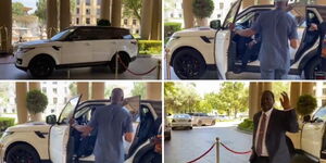 ODM party leader, Raila Odinga arrives at AUDA-NEPAD offices in South Africa on January 21, 2023, in preparation for the Dakar Financing Summit. 