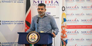 Mombasa Governor Abdullswamad Sherrif Nassir during the celebration of World Radio Day at Mombasa county on February 13, 2023.