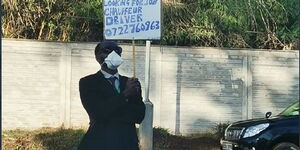 Driver Wilfred Muturi Japheth pictured on a road in Nairobi on August 6, 2020