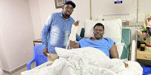 Ainabkoi MP William Chepkut in Hospital visited by Egeyo-Marakwet Senator Kipchumba Murkomen 