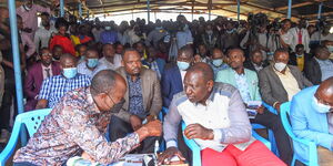 DP William Ruto and Governor Okoth Obado in Migori on Saturday, September 25, 2021.