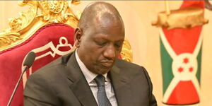 President William Ruto during the 20th Extra-Ordinary Summit of the East African Community (EAC) Heads of State in Bujumbura, Burundi on February 4, 2023.