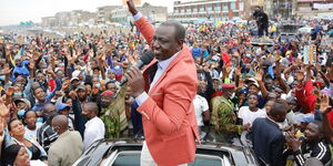 Deputy President William Ruto in Githurai on October 21, 2021.