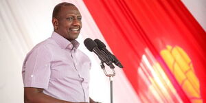 President William Ruto speaking during inspection of the Bondeni Affordable Housing Project in Nakuru County on February 13, 2023.