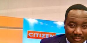 Citizen TV anchor Willis Raburu pictured during a past news bulletin