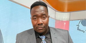 Citizen TV journalist Willis Raburu at Citizen TV studios.