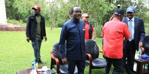 Wiper Leader Kalonzo Musyoka with other delegates at the SK Command Center on Thursday, June 2, 2022.
