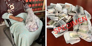 One of the women arrested at the JKIA for smuggling over Ksh102 Million into the country on October 7, 2022.