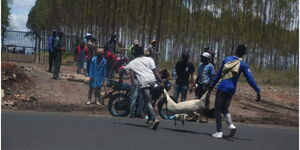Youth invade Kenyatta's Northlands Project situated along the Eastern Bypass. 