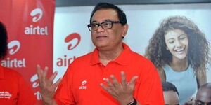 A photo of Airtel Kenya chief executive officers Prasanta Das Sarma during a past product promotion