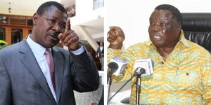 Ford Kenya party leader, Moses Wetangula and COTU Boss, Francis Atwoli.