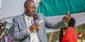 Uasin Gishu Governor-elect,  Jonathan Bii during campaign rally in the region