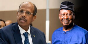A photo collage of African Union Commission Chairperson canditates Djibouti's Foreign Minister, Mahmoud Ali Youssouf and Kenya's Raila Odinga.