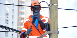 Vilcom Networks Limited employee at a past internet connection exercise. 