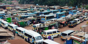 A bus stage in Kenya.