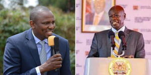A collage of Kikyu MP Kimani Ichungwa and Deputy President  Rigathi Gachagua.